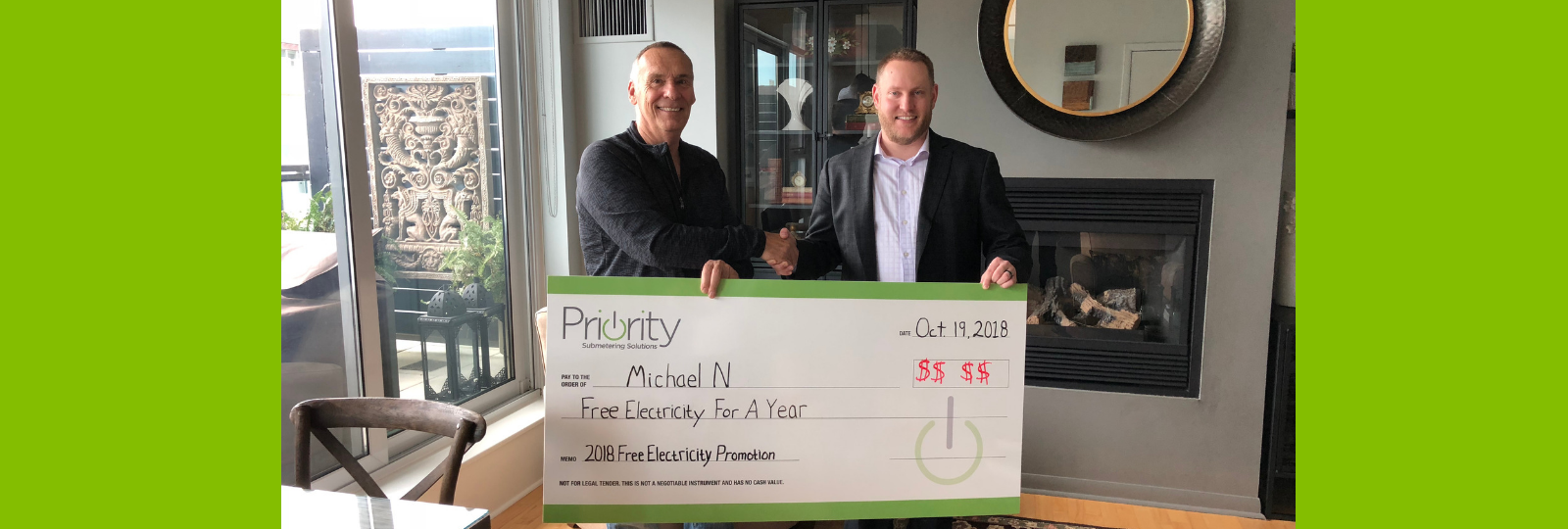 Free Electricity For a Year Winner 2018