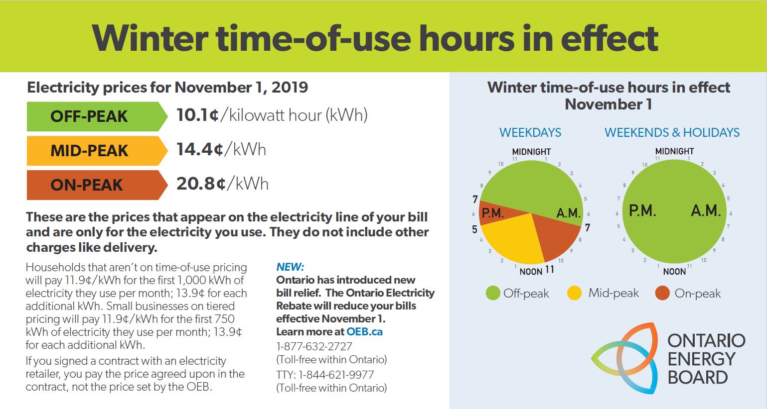 Winter Electricity Pricing in Effect just in time for Winter’s Whallop